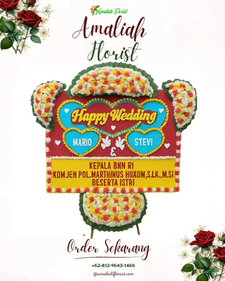 Papan Bunga Pernikahan Sojopuro